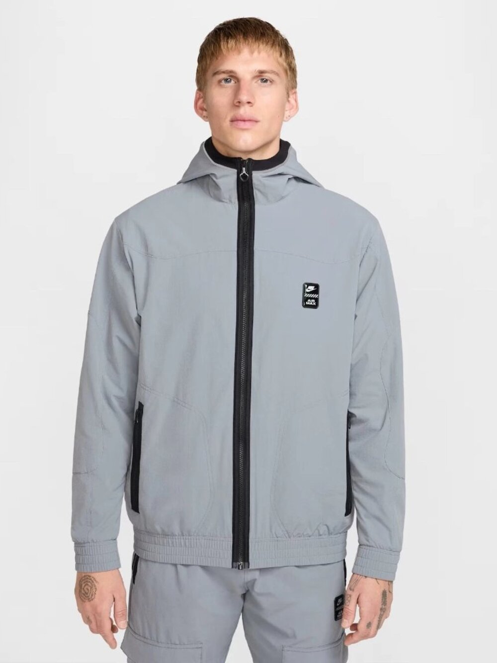 Men's Nike Sportswear Air Max Men's Woven Jacket - Grey HQ4902 065 - Small